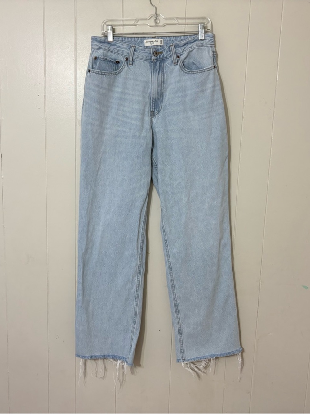 Abercrombie & Fitch The Loose High Rise Jeans Size 10 Light Wash 90s